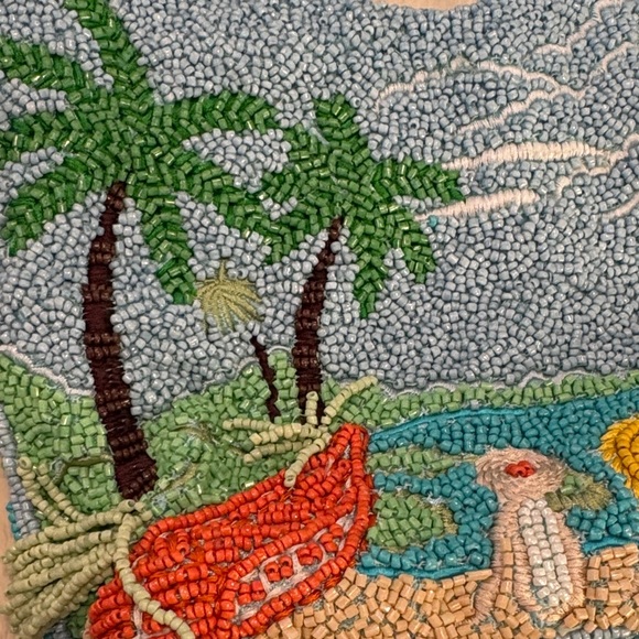 Viral TikTok Beaded Beach Tote | Coastal Grandmother Preppy Vacation Bag - Picture 5 of 11